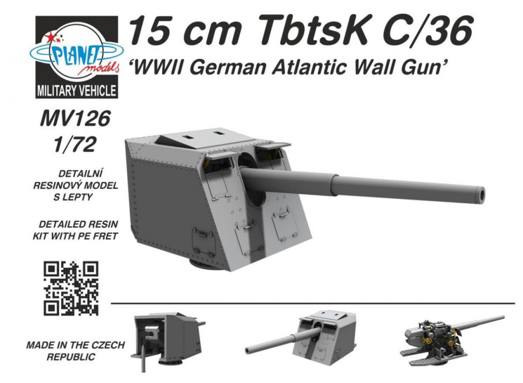 MV126 15 cm TbtsK C/36 /Німецька гармата Другої світової війни 1/72