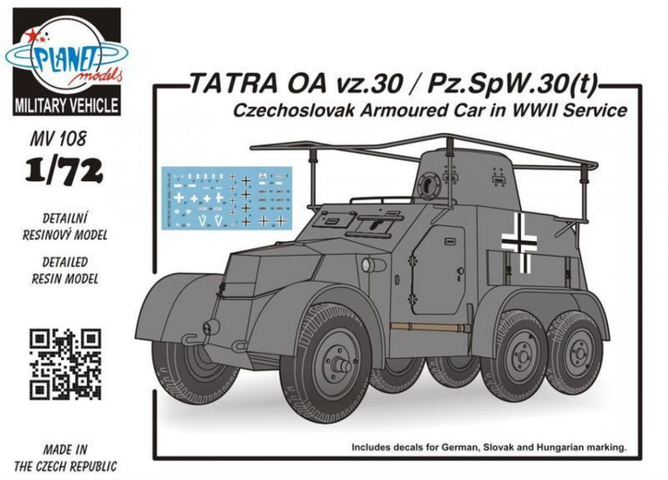 MV108 TATRA OA vz.30 / Pz.SpW.30(t) Чехословацький бронеавтомобіль у Другій світовій війні