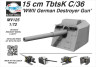 MV125 17 cm TbtsK C/36 Німецька міноносна гармата часів Другої світової війни/ 1/72