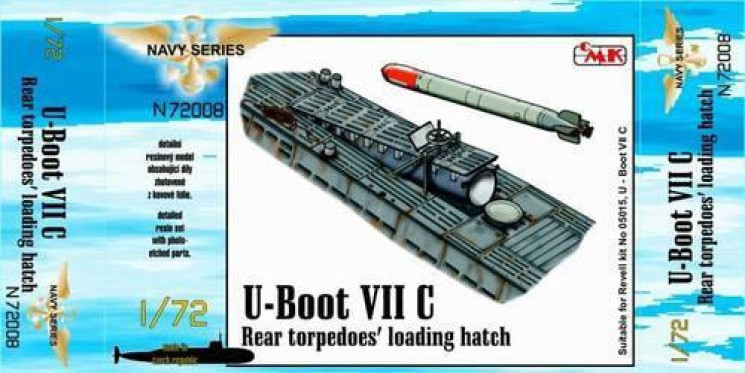 N72008 U-Boot VII Завантажувальний люк кормових торпед