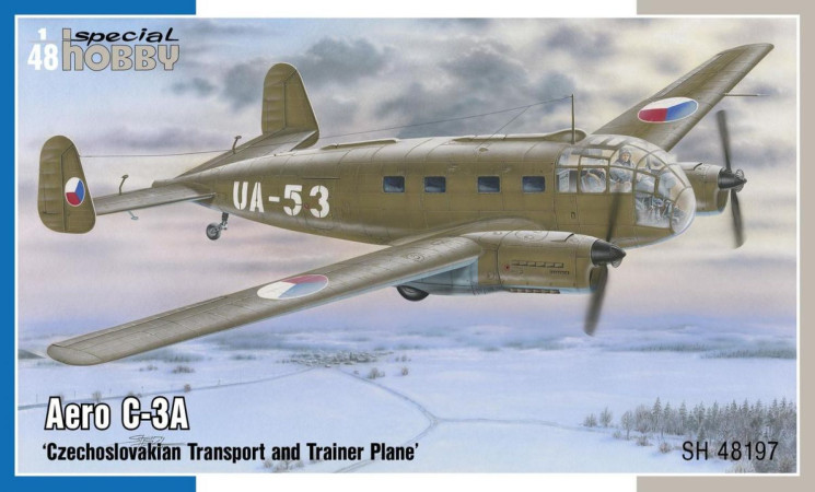 SH48197 Aero C-3A  /Чехословацький транспортно-тренувальний літак/ 1/48