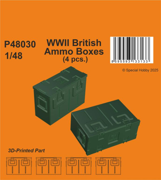 P48030 Ящики з набоями Британської армії Другої світової війни 1/48