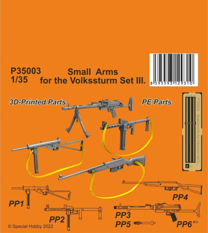 P35003 Стрілецька зброя для Volkssturm Set III. 1/35