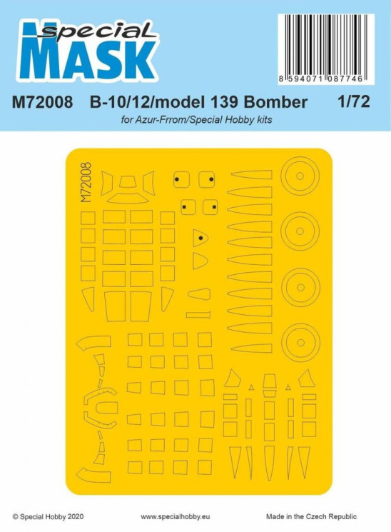 100-M72008 B-10/12/model 139 Bomber 1/72
