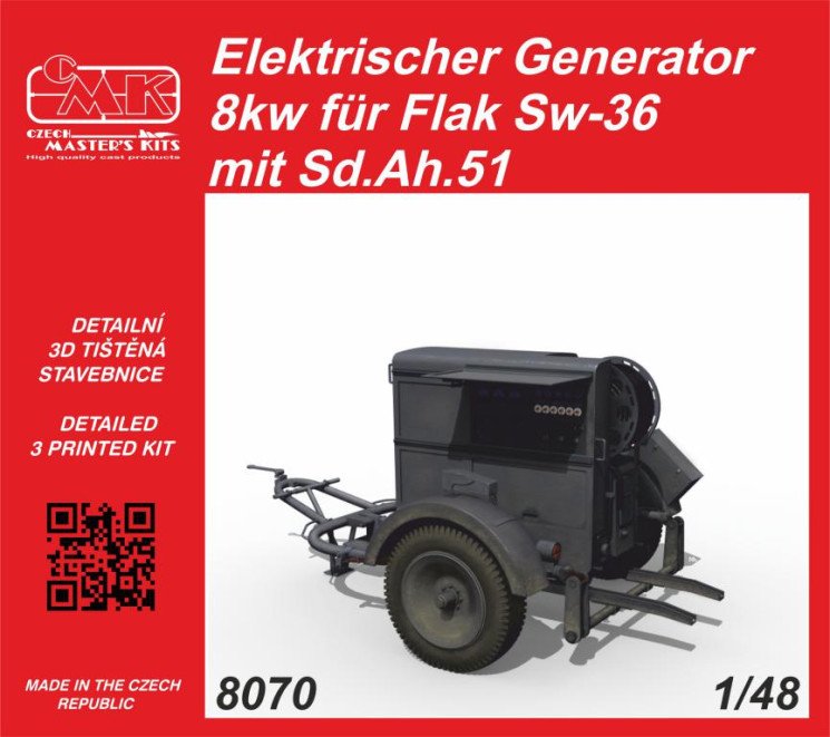 8070 Elektrischer Generator 8kw fur Flak Sw-36 mit Sd.Ah.51 1/48