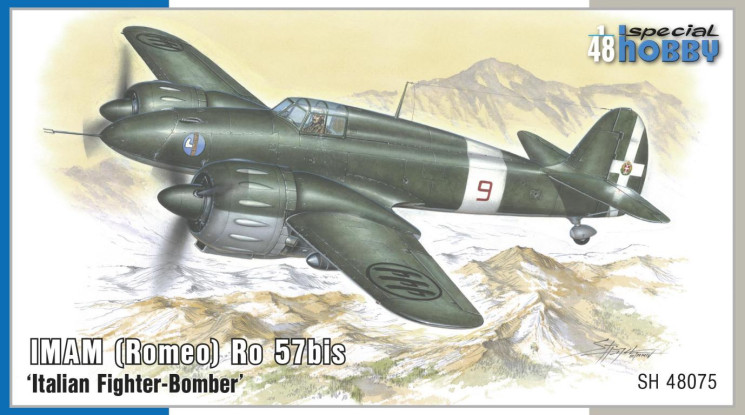 SH48075 IMAM (Romeo) Ro-57bis Італійський винищувач-бомбардувальник 1/48