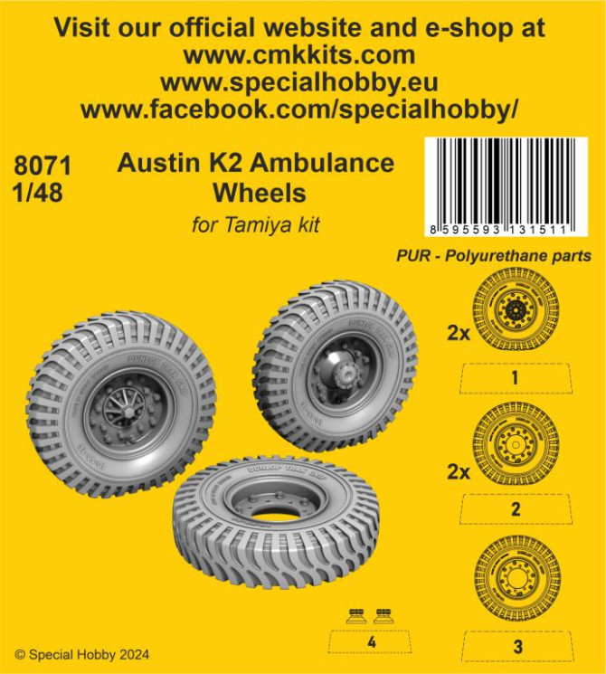 8071 Austin K2 Ambulance 1/48 / for Tamiya kit
