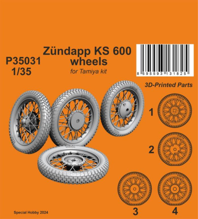 P35031 Zundapp KS 600 Колеса 1/35