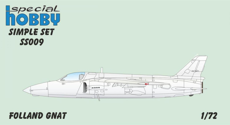 SS009 Folland Gnat Простий набір 1/72
