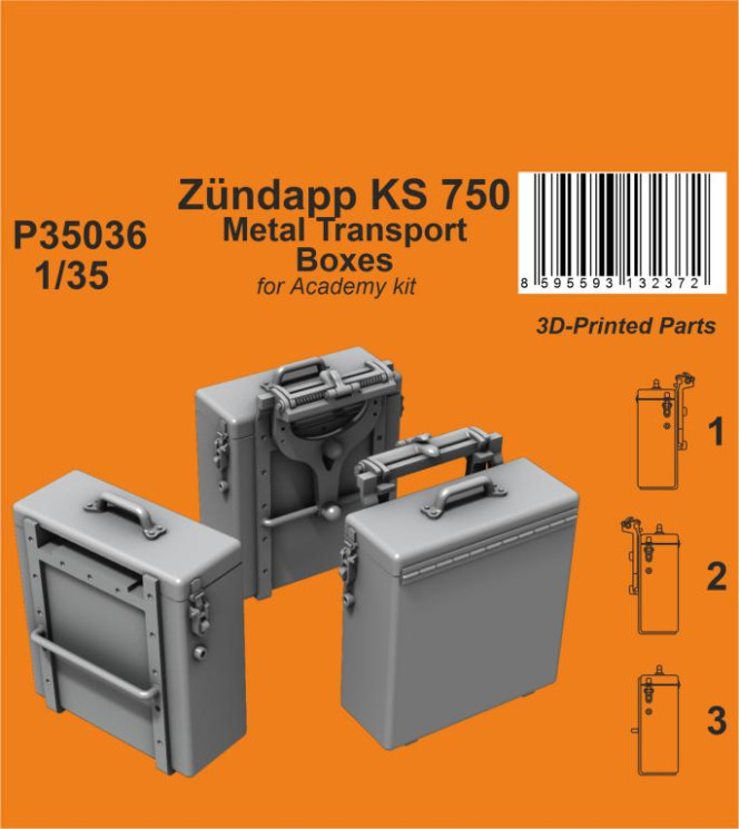 P35036 Zundapp KS 750 Металеві транспортні ящики 1/35 / для Academy
