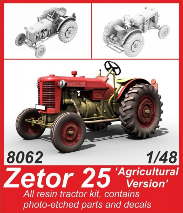 8062 Zetor 25 ‘Сільськогосподарська версія ’ 1/48