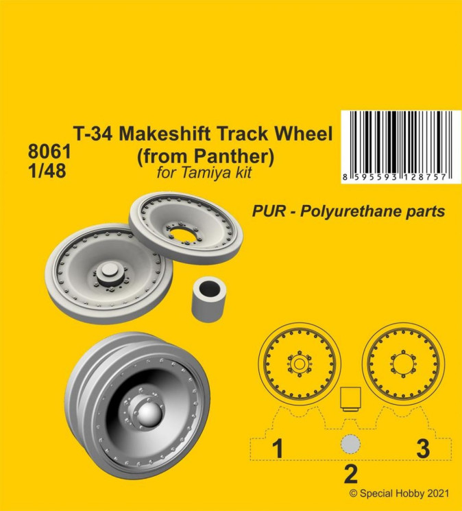 129-8061 T-34 Makeshift Track Wheel (from Panther) 1/48