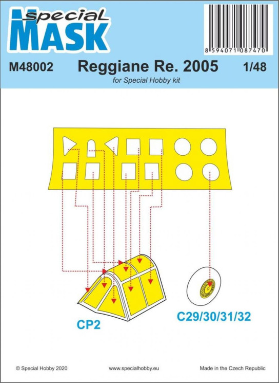 100-M48002 Reggiane Re.2005 Mask 1/48