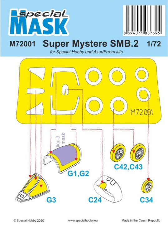 M72001 Маски SMB-2 Super Mystere  1/72
