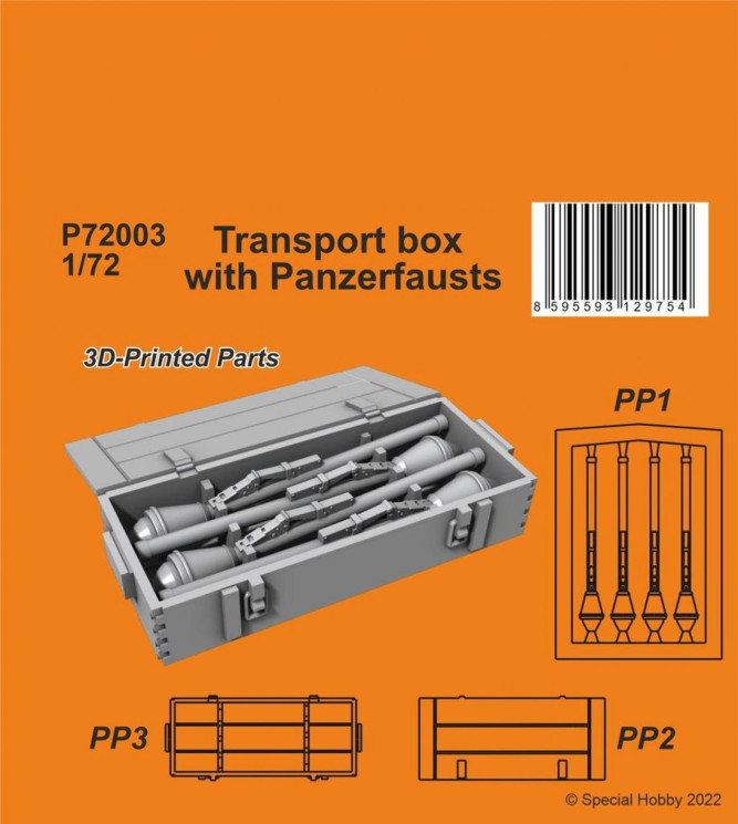 P72003 Транспортний ящик з Panzerfausts 1/72