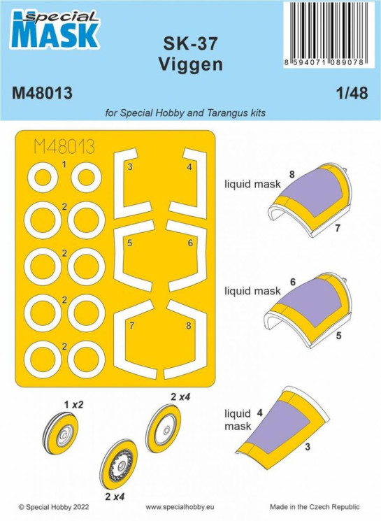 100-M48013 SK-37 Viggen MASK 1/48