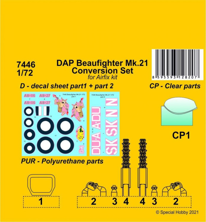 129-7446 DAP Beaufighter Mk.21 Conversion Set 1/72