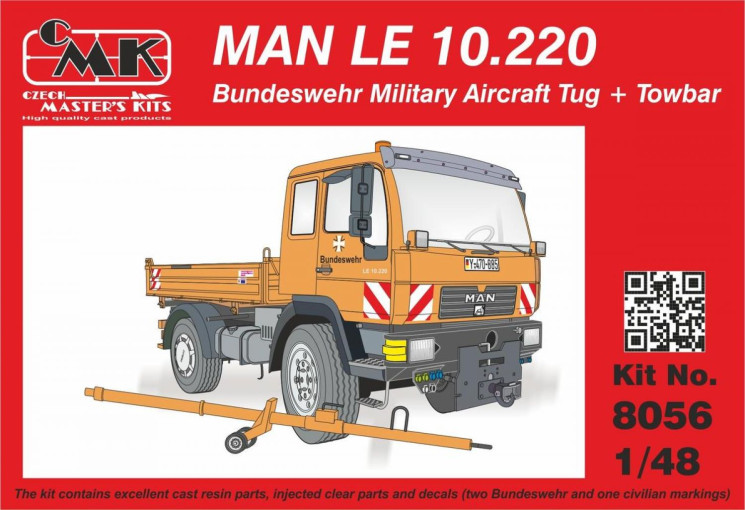 8056 MAN LE 10.220 Bundeswehr військовий тягач і буксирний пристрій для літаків 1/48