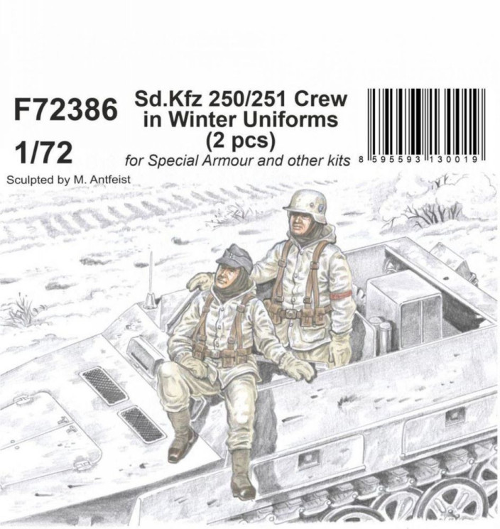 F72386 Sd.Kfz 250/251 Екіпаж у зимовій формі 1/72