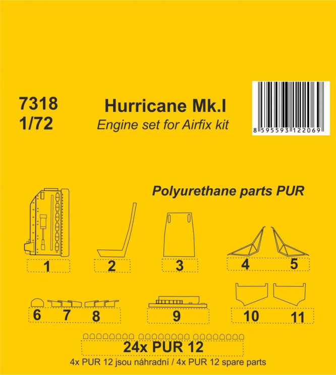 7318 Hurricane Mk.I  Комплект двигуна