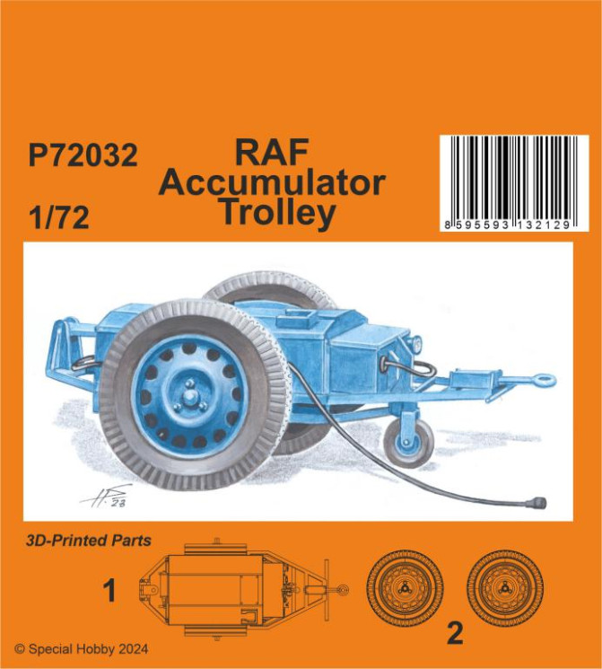 P72032 RAF Accumulator Trolley 1/72
