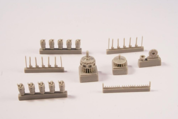 129-5105 Le Rhone 9J - French WWI Rotary Engine 1/32