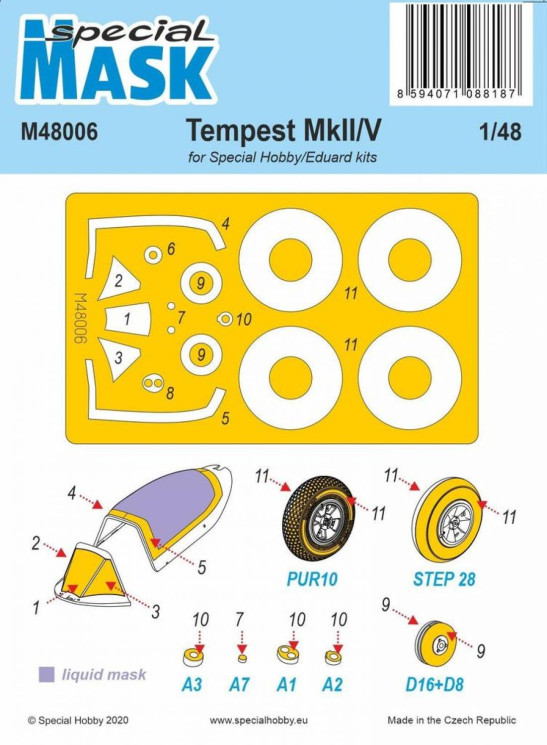 M48006 Маски Tempest Mk.II/V  1/48