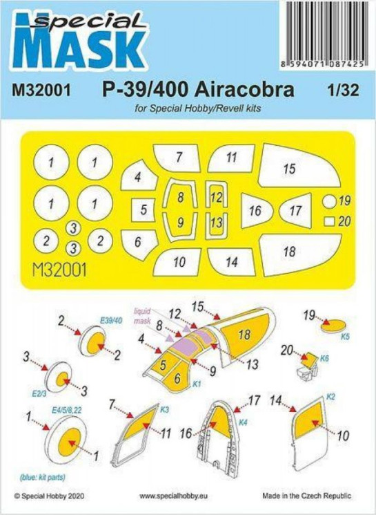 M32001 Маски P-39 Airacobra  1/32