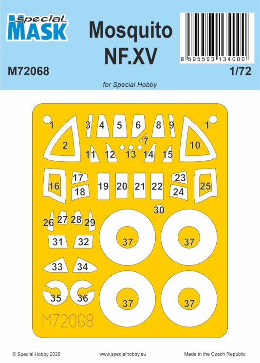 M72068 Mosquito NF Mk.XV 1/72 Маски