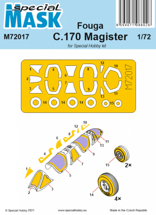 M72017 Маски Fouga C.170 Magister  1/72