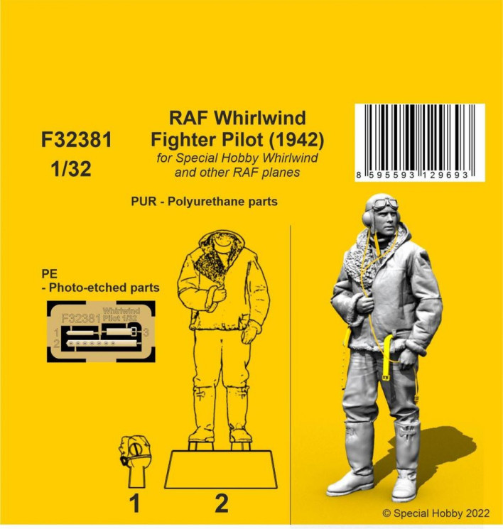 F32381 RAF Whirlwind Льотчик-винищувач (1942) 1/32