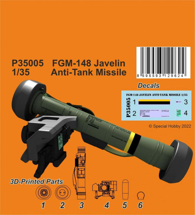 P35005 FGM-148 Javelin Протитанкова ракета 1/35