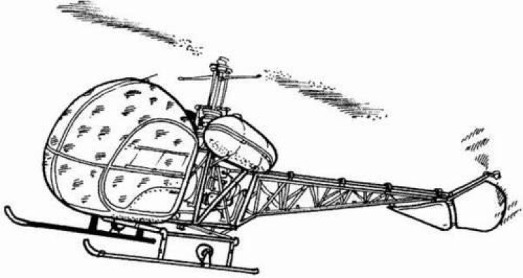 7019 Bell H-13  набір деталей