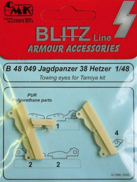 129-B48049 Jagdpanzer 38 Hetzer Towing eyes for TAM 1/48