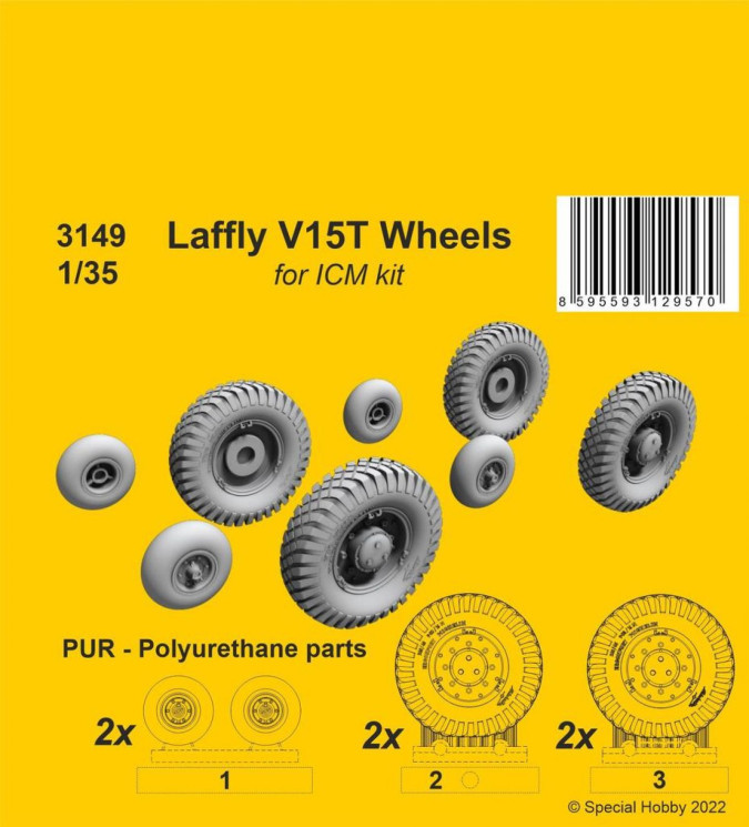3149 Laffly V15T колеса 1/35