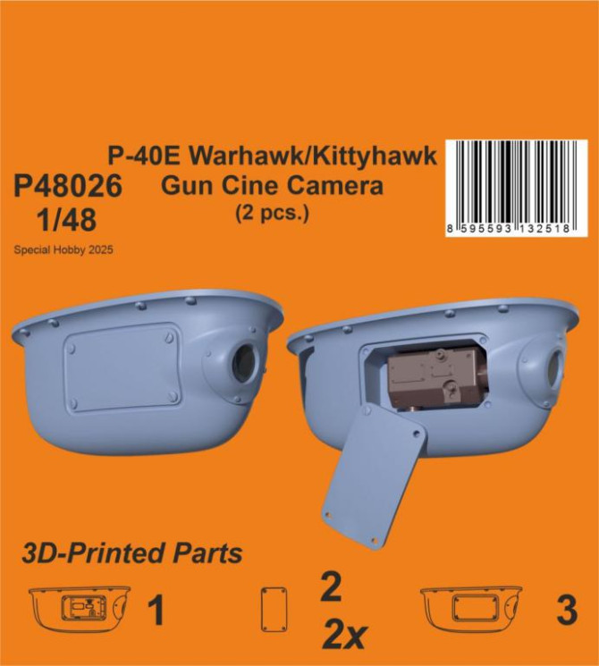 P48026 P-40E Warhawk/Kittyhawk Камера синехронізації гармат (тип N-2) / для Eduard