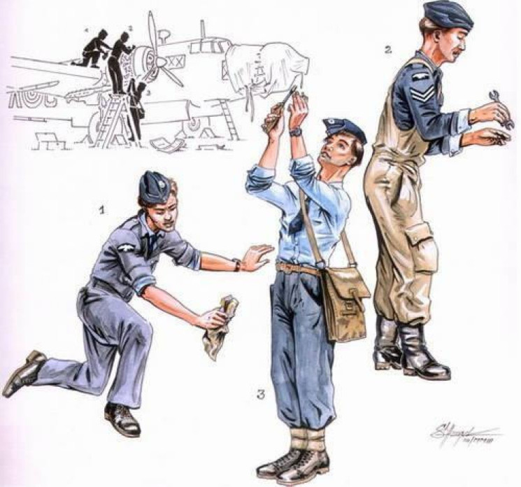 F72099 Механіки RAF для Веллінгтона (3 фіг.)