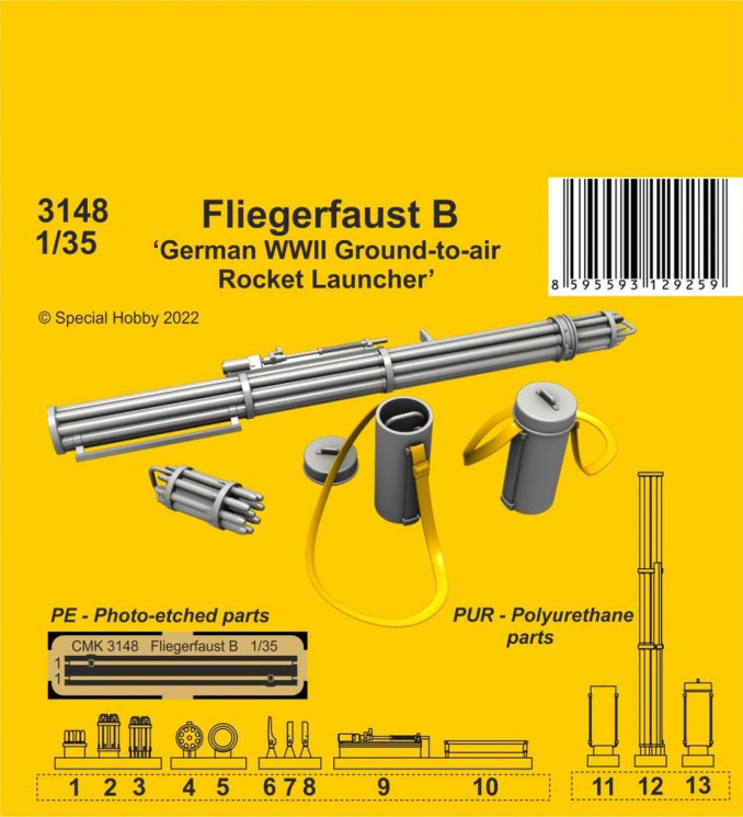 3148 Fliegerfaust B Німецька зенітна ракетна установка  часів Другої світової війни 1/35