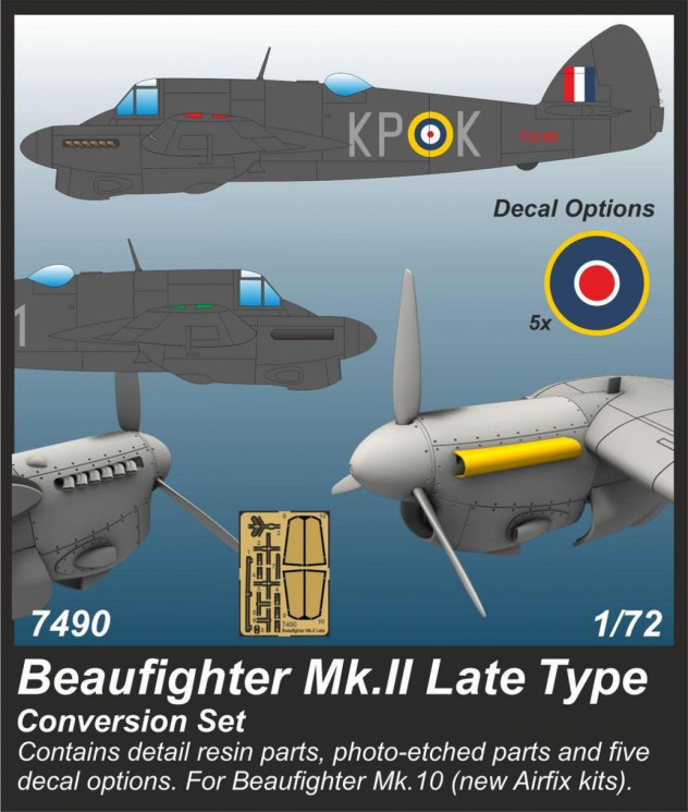 7490 Beaufighter Mk.II Пізній тип конверсійний набір 1/72
