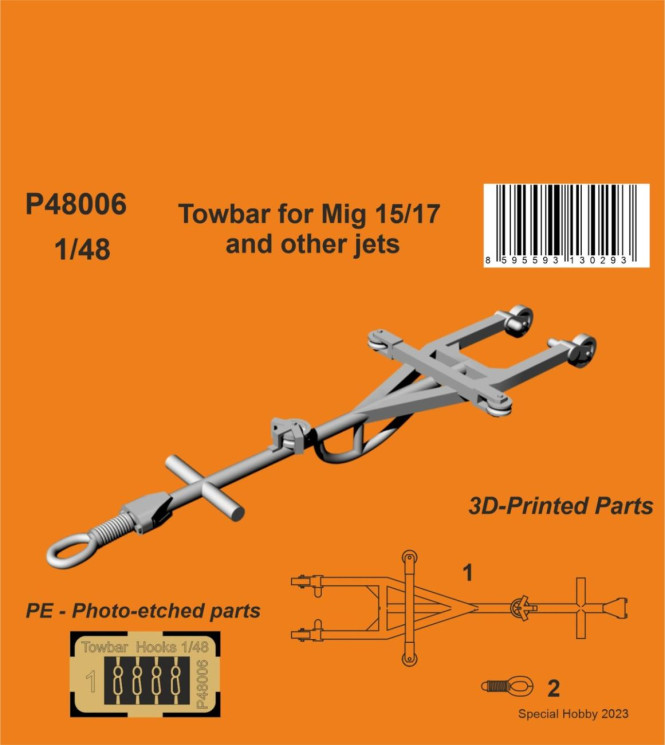 129-P48006 Towbar for Mig 15/17 and other jets