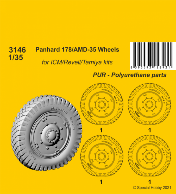 3146 Panhard 178/AMD-35 колеса  1/35