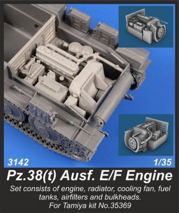 3142 Pz.38(t) Ausf. E/F Комплект двигуна 1/35