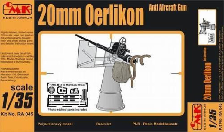 RA045 20mm Oerlikon Зенітна гармата Смоляний комплект