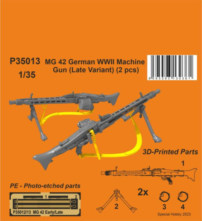 P35013 MG 42 Німецький кулемет Другої світової війни (пізній варіант) 1/35