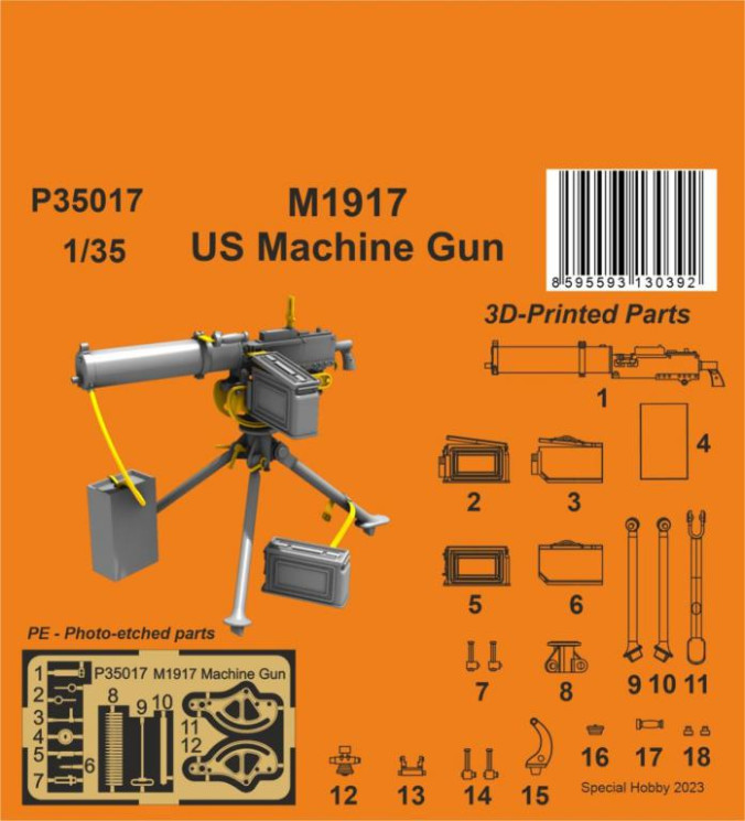 P35017 M1917 Кулемет США 1/35